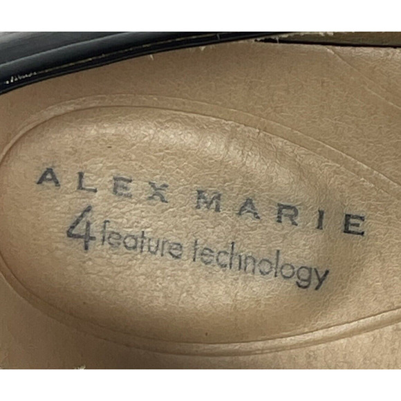 Alex Marie PLATFORM LOAFERS Size 9 Womens Chain Goth Black Patent Grensley Shoes - Picture 10 of 11